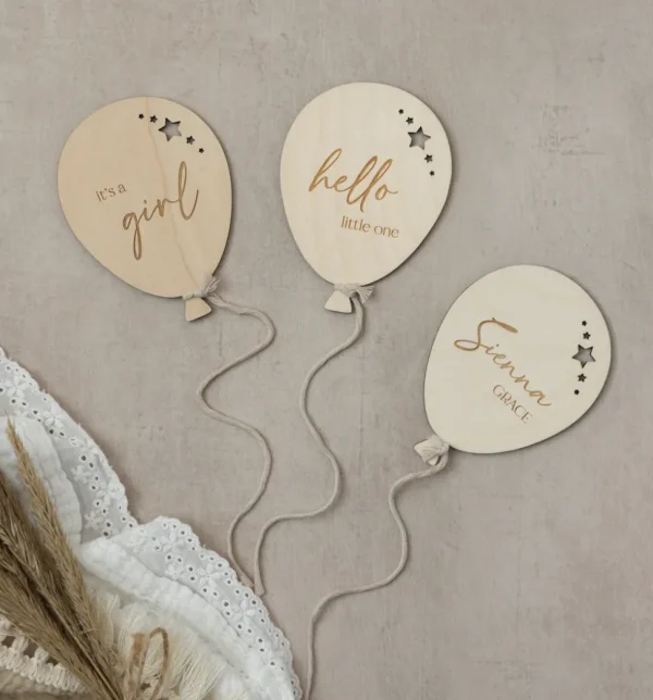 Balloon Milestone New Baby Name Announcement