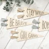 Custom Name Wooden Pennant Flag