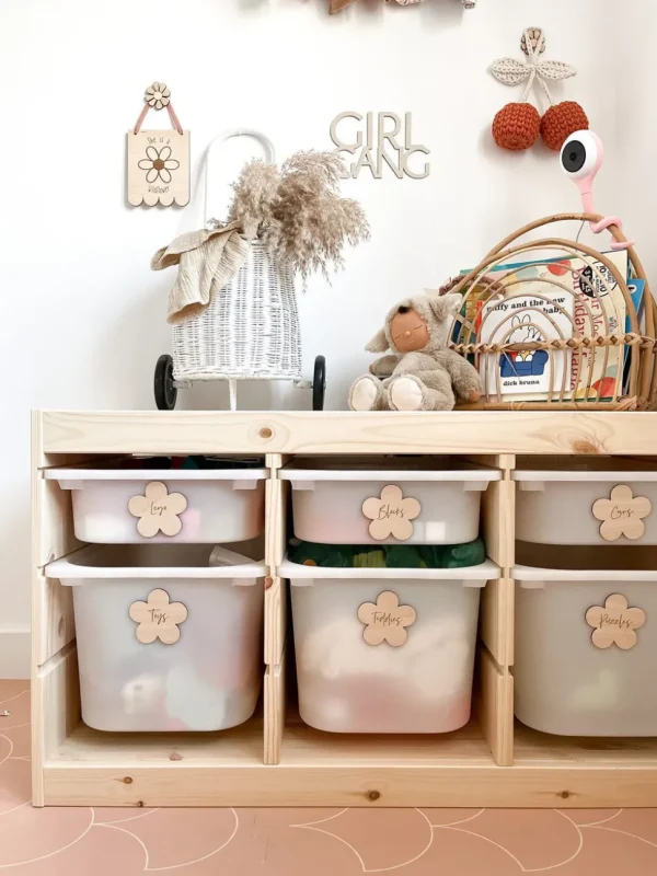 Custom Wooden Flower Storage Labels