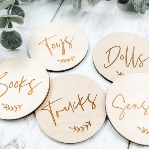 Custom Wooden Storage Labels