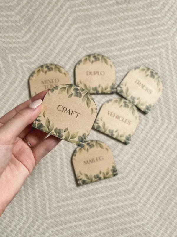Custom Wooden Storage Labels - Choice of Designs