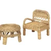 Fabelab Doll Chair and Table - Rattan