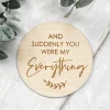 F&B 'And Suddenly You Were My Everything' Wooden Plaque