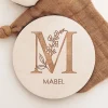 F+B Botanical Baby Name Announcement Plaque