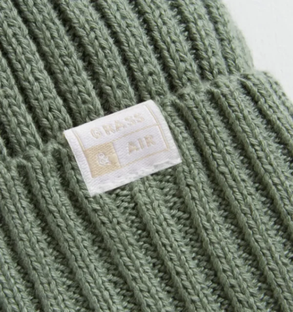 Grass & Air Beanie Hat - Khaki