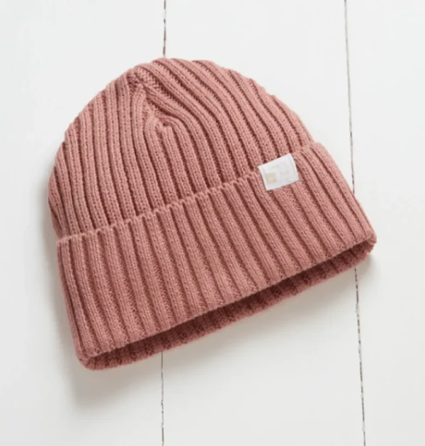 Grass & Air Beanie Hat - Rose