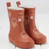 Grass & Air Colour-Changing Winter Wellies - Burnt Orange