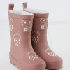 Grass & Air Colour-Changing Winter Wellies - Rose