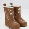 Grass & Air Colour-Changing Winter Wellies - Toffee Brown