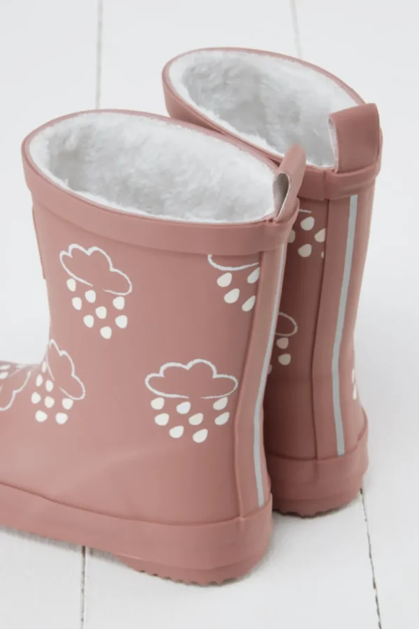 Grass & Air Colour-Changing Winter Wellies - Rose