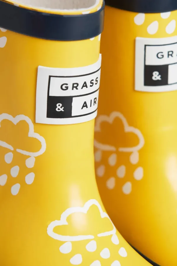 Grass & Air Colour-Changing Winter Wellies - Yellow