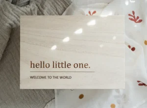 Hello Little One Wooden Baby Box - Large