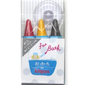 Kitpas Bath Crayons 3-pack - Red, Yellow & Grey