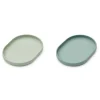 Liewood Anita Breakfast Plate 2-pack - Dusty Mint / Peppermint