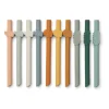Liewood Badu Straw 10-pack - Safari / Mustard Multi Mix