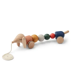 Liewood Barthes Pull Along Toy - Golden Caramel Multi Mix