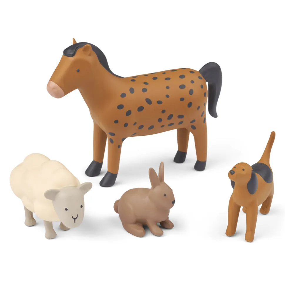 liewood_harrison_farm_ani_0.webp Liewood Harrison Farm Animals 4-pack - Golden Caramel Mix