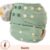 Lighthouse Kids Company Swim Cloth Diaper - Peekaboo Green Coop