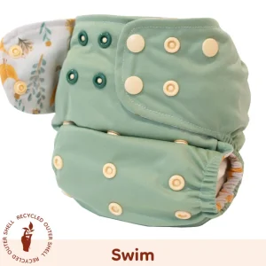 Lighthouse Kids Company Swim Cloth Diaper - Peekaboo Green Coop