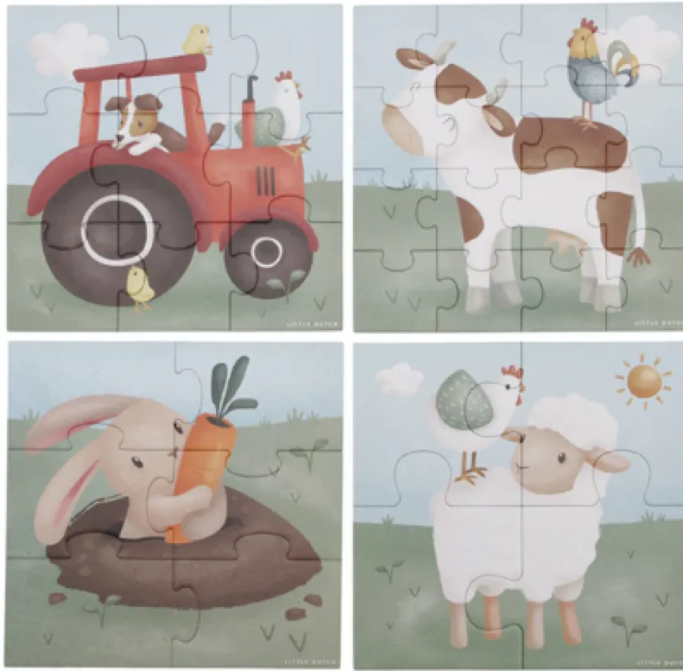 little_dutch_in_puzzles___1-3.webp Little Dutch 4-in-1 Puzzles - Little Farm