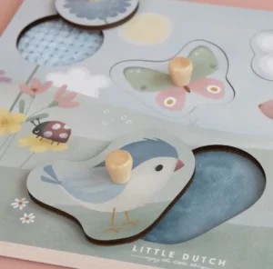 Little Dutch Tactile Puzzle - Flowers & Butterflies