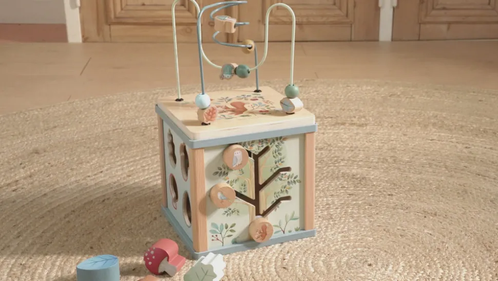 little_dutch_wooden_activ_7.webp Little Dutch Wooden Activity Cube - Forest Friends
