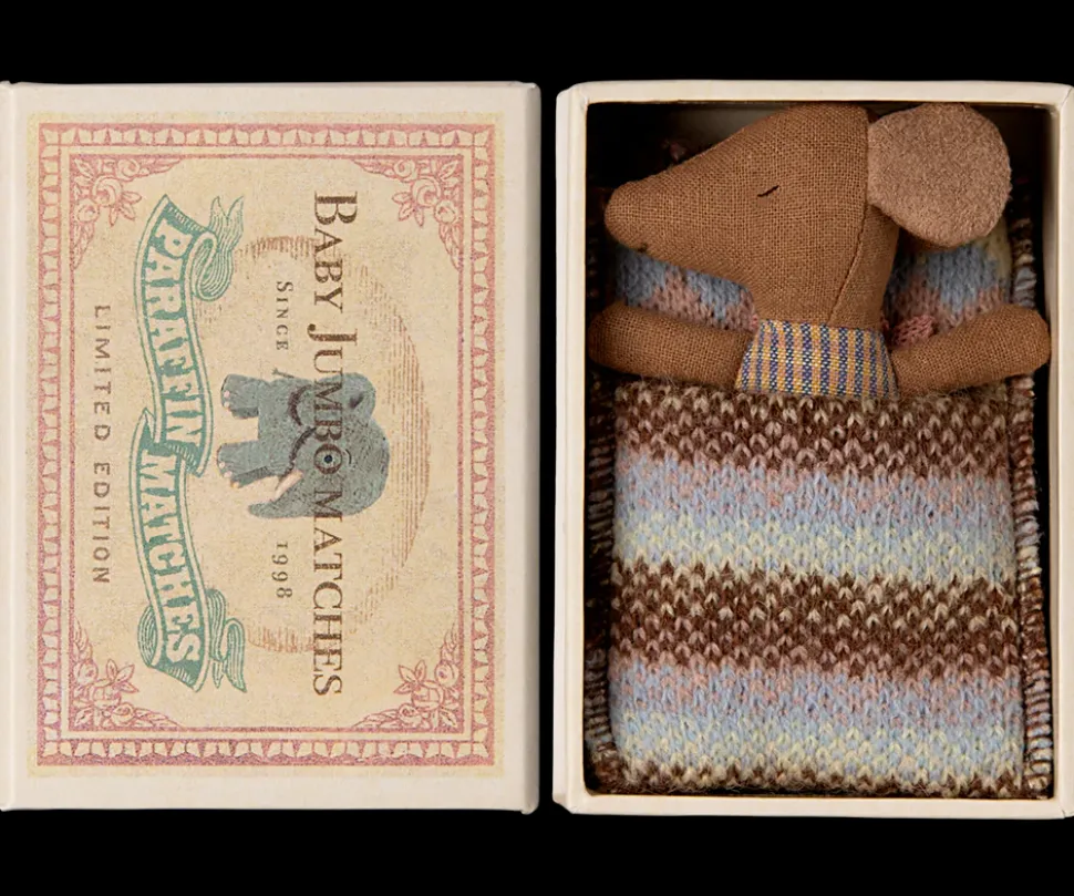 maileg_sleepy_wakey_baby__2.webp Maileg Sleepy Wakey Baby Mouse in Matchbox - Rose
