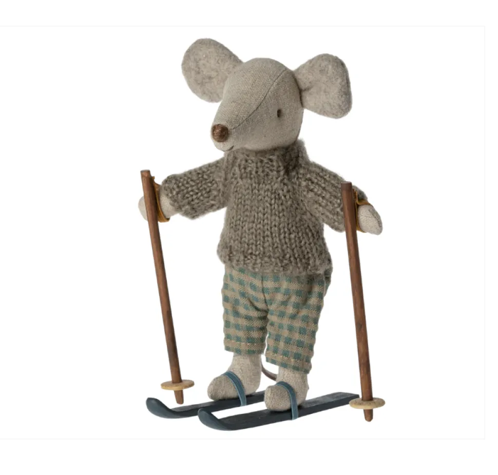 maileg_winter_mouse__big__0.webp Maileg Winter Mouse - Big Brother with Ski's