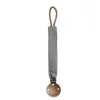 Mushie Fabric Pacifier Clip - Roman Green
