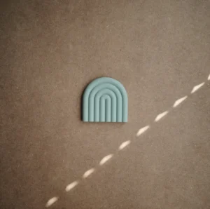 Mushie Rainbow Teether - Cambridge Blue