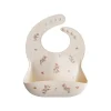 Mushie Silicone Bib - Pink Flowers