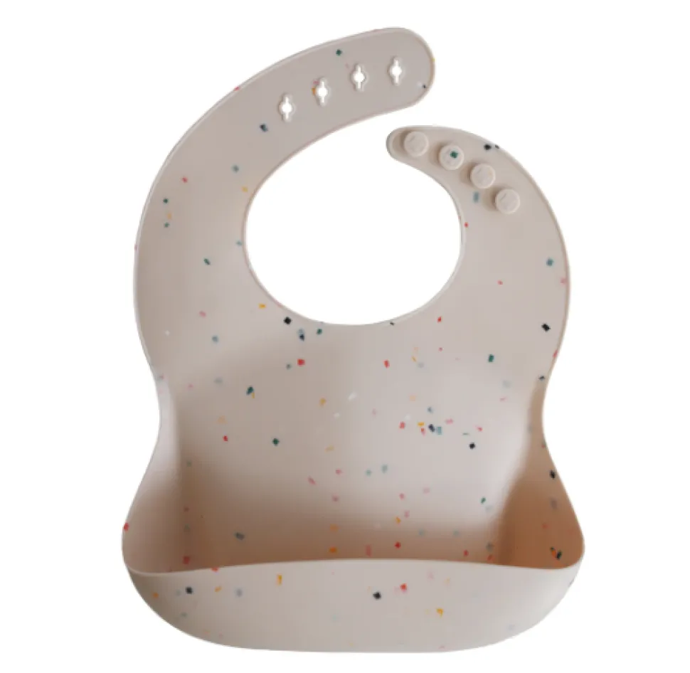 mushie_silicone_bib__vani_0.webp Mushie Silicone Bib - Vanilla Confetti