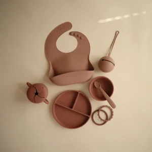 Mushie Silicone Suction Plate - Woodchuck