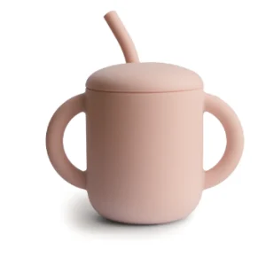 Mushie Training Cup and Straw - Blush