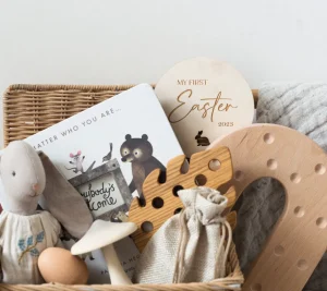 My First Easter Plaque | Floral Easter Baby Social Media Flat Lay Prop | Laser Engraved | UK
