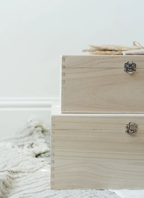 New Baby Wooden Baby Box - Large