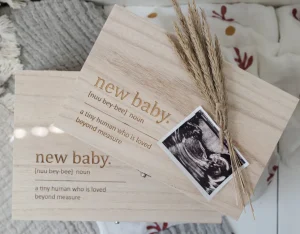 New Baby Wooden Gift Box - Small