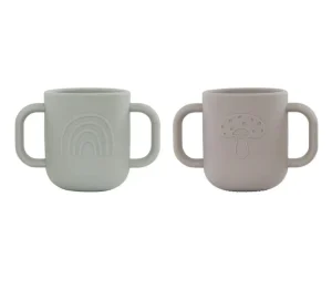OyOy Kappu Cup 2-pack - Clay / Pale Mint