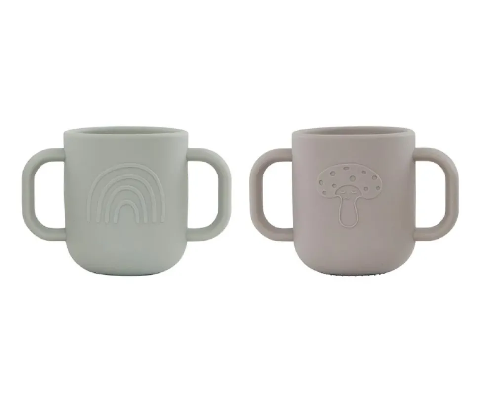 oyoy_kappu_cup_pack__clay_0.webp OyOy Kappu Cup 2-pack - Clay / Pale Mint