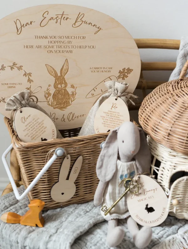 Personalised Easter Bunny Food (wildlife safe) | Wooden Tag | Easter Gifts UK