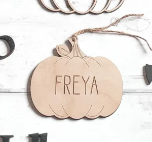 Personalised Engraved Pumpkin Tag