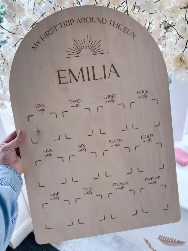 Personalised 'My First Trip Around The Sun' Photo Board