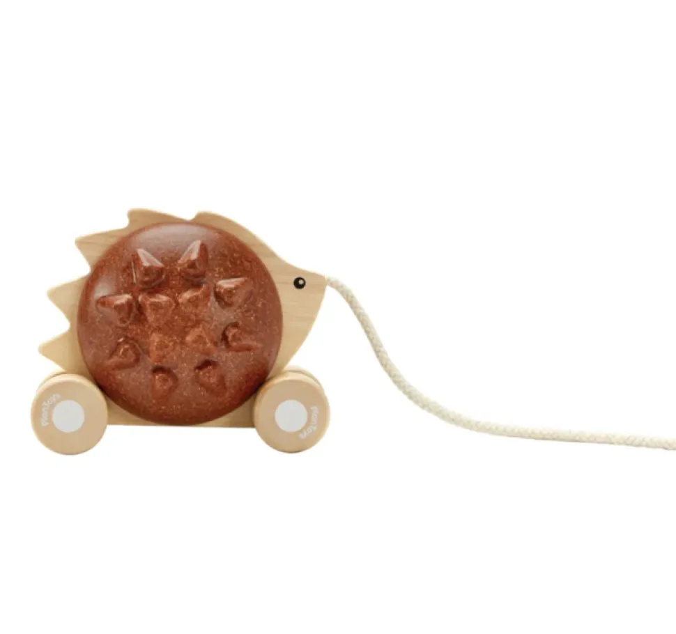 plan_toys_pullalong_hedge_2.webp Plan Toys Pull-Along Hedgehog - Brown