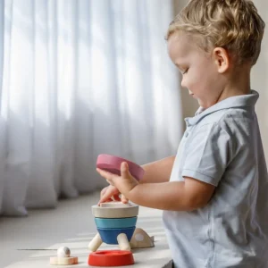 Plan Toys Stacking Rocket - Orchard