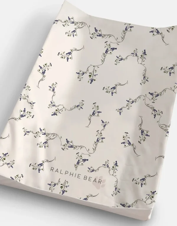 Ralphie Bear Anti-Roll Wedge Baby Changing Mat - Wisteria