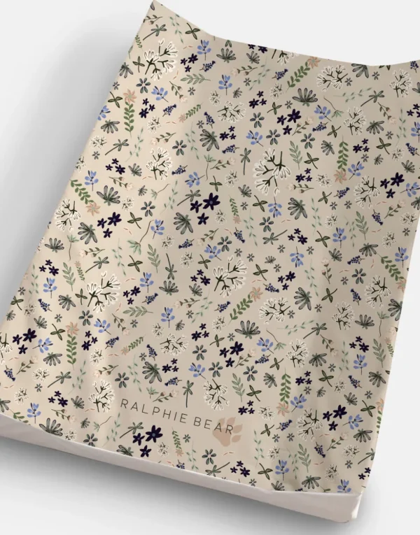 Ralphie Bear Anti-Roll Wedge Baby Changing Mat - Wildflower
