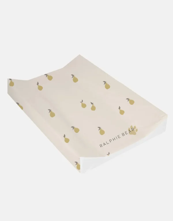 Ralphie Bear Anti-Roll Wedge Baby Changing Mat - Pears