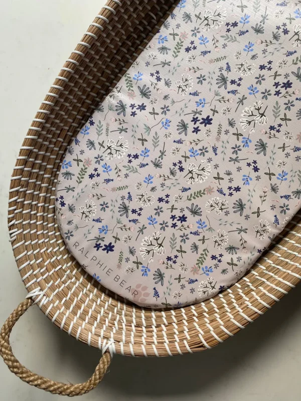 Ralphie Bear Changing Basket Mat Liner - Wildflower