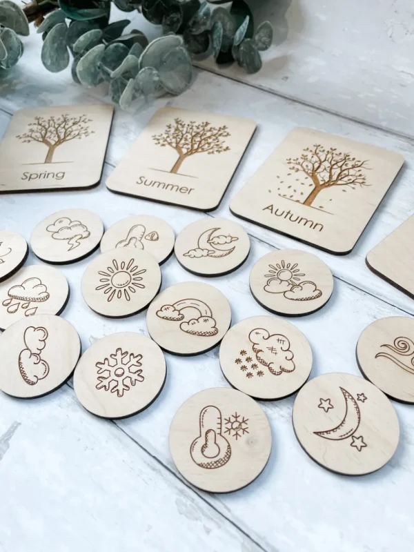 Seasons Flashcards & Weather Tokens