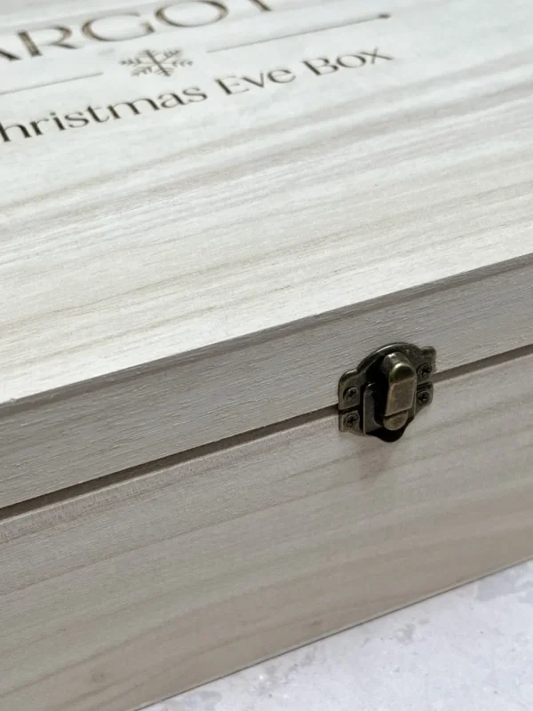 Square Personalised Wooden Christmas Eve Box